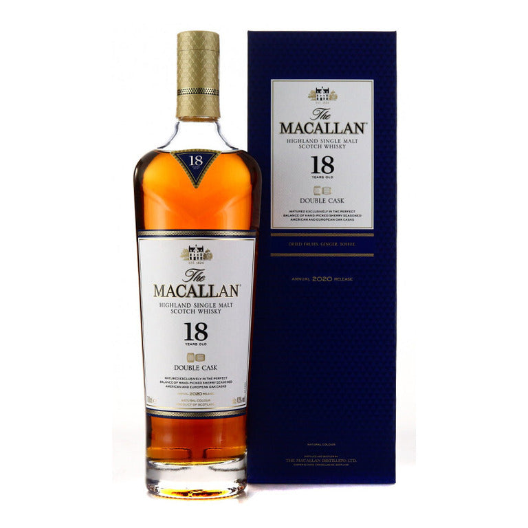 WHISKY THE MACALLAN - 18 YEAR OLD - 70CL DOUBLE CASK MATURED-2022-ASTUCCIATO